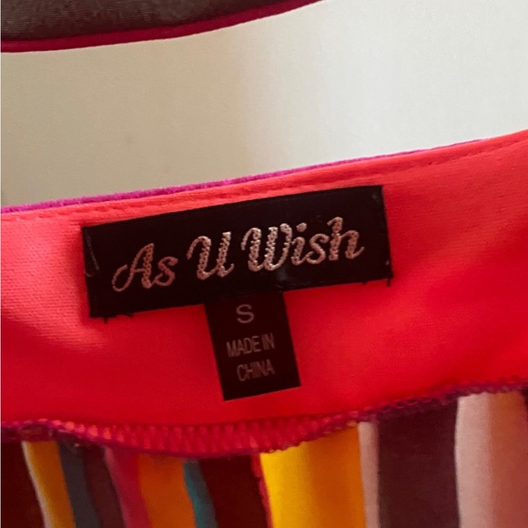 Colorful Pleated Dress | As U Wish | Size Small - Picture 3 of 3